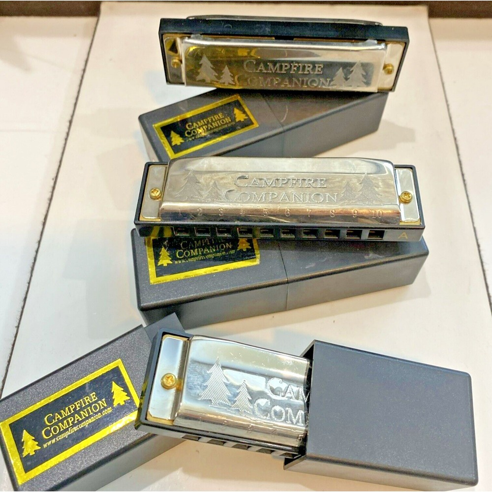 Campfire Companion Harmonicas With Cases - Key of A / A Pitch - Diatonic